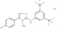4-(4-chlorophenyl)-2-[3,5-di(trifluoromethyl)anilino]-3-methyl-1,3-thiazol-3-ium bromide