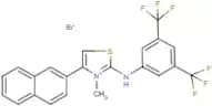 2-[3,5-di(trifluoromethyl)anilino]-3-methyl-4-(2-naphthyl)-1,3-thiazol-3-ium bromide