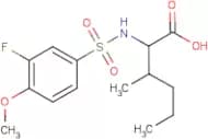 2-[(3-Fluoro-4-methoxyphenyl)sulphonylamino]-3-methylhexanoic acid