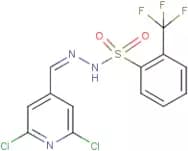N'1-[(2,6-dichloro-4-pyridyl)methylidene]-2-(trifluoromethyl)benzene-1-sulphonohydrazide