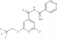 2-chloro-N-[imino(pyridin-4-yl)methyl]-6-(2,2,2-trifluoroethoxy)isonicotinamide