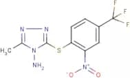 3-methyl-5-{[2-nitro-4-(trifluoromethyl)phenyl]sulphanyl}-4H-1,2,4-triazol-4-amine