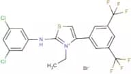 2-(3,5-dichloroanilino)-4-[3,5-di(trifluoromethyl)phenyl]-3-ethyl-1,3-thiazol-3-ium bromide