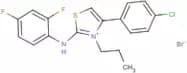 4-(4-chlorophenyl)-2-(2,4-difluoroanilino)-3-propyl-1,3-thiazol-3-ium bromide