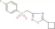 5-Cyclobutyl-3-{[(4-fluorophenyl)sulphonyl]methyl}-1,2,4-oxadiazole