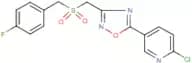 2-Chloro-5-(3-{[(4-fluorobenzyl)sulphonyl]methyl}-1,2,4-oxadiazol-5-yl)pyridine