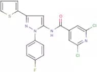2,6-dichloro-N-[1-(4-fluorophenyl)-3-(2-thienyl)-1H-pyrazol-5-yl]isonicotinamide