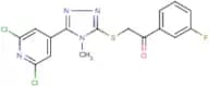 2-{[5-(2,6-dichloro-4-pyridyl)-4-methyl-4H-1,2,4-triazol-3-yl]thio}-1-(3-fluorophenyl)ethan-1-one