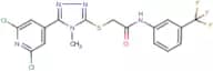 N1-[3-(trifluoromethyl)phenyl]-2-{[5-(2,6-dichloro-4-pyridyl)-4-methyl-4H-1,2,4-triazol-3-yl]thio}…