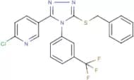 5-{5-(benzylthio)-4-[3-(trifluoromethyl)phenyl]-4H-1,2,4-triazol-3-yl}-2-chloropyridine