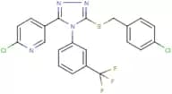 2-chloro-5-{5-[(4-chlorobenzyl)thio]-4-[3-(trifluoromethyl)phenyl]-4H-1,2,4-triazol-3-yl}pyridine