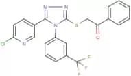 2-({5-(6-chloro-3-pyridyl)-4-[3-(trifluoromethyl)phenyl]-4H-1,2,4-triazol-3-yl}thio)-1-phenylethan…