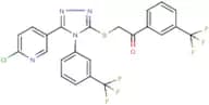 2-({5-(6-chloro-3-pyridyl)-4-[3-(trifluoromethyl)phenyl]-4H-1,2,4-triazol-3-yl}thio)-1-[3-(trifluo…