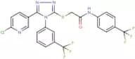 N1-[4-(trifluoromethyl)phenyl]-2-({5-(6-chloro-3-pyridyl)-4-[3-(trifluoromethyl)phenyl]-4H-1,2,4-t…