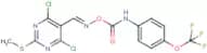 4,6-dichloro-2-(methylthio)-5-{[({[4-(trifluoromethoxy)anilino]carbonyl}oxy)imino]methyl}pyrimidine