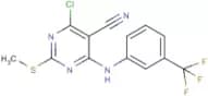 4-Chloro-2-(methylthio)-6-[3-(trifluoromethyl)anilino]pyrimidine-5-carbonitrile