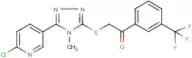 2-{[5-(6-chloro-3-pyridyl)-4-methyl-4H-1,2,4-triazol-3-yl]thio}-1-[3-(trifluoromethyl)phenyl]ethan…