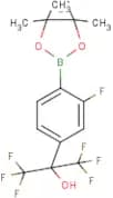 1,1,1,3,3,3-Hexafluoro-2-[3-fluoro-4-(4,4,5,5-tetramethyl-1,3,2-dioxaborolan-2-yl)phenyl]propan-2-…