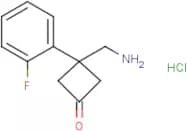 3-(Aminomethyl)-3-(2-fluorophenyl)cyclobutan-1-one hydrochloride