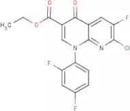 7-Chloro-1-(2,4-difluorophenyl)-6-fluoro-1,4-dihydro-4-oxo-1,8-naphthyridine-3-carboxylic acid eth…