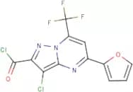 3-Chloro-5-(furan-2-yl)-7-(trifluoromethyl)pyrazolo[1,5-a]pyrimidine-2-carbonyl chloride