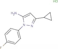 3-Cyclopropyl-1-(4-fluorophenyl)-1H-pyrazol-5-amine hydrochloride