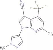 6-Methyl-1-(1-methyl-1H-pyrazol-4-yl)-4-(trifluoromethyl)-1H-pyrrolo[2,3-b]pyridine-3-carbonitrile