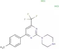 4-(4-Methylphenyl)-2-(piperazin-1-yl)-6-(trifluoromethyl)pyrimidine dihydrochloride