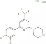 4-(3,4-Dichlorophenyl)-2-(piperazin-1-yl)-6-(trifluoromethyl)pyrimidine dihydrochloride