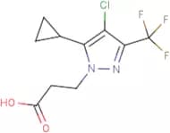 3-[4-Chloro-5-cyclopropyl-3-(trifluoromethyl)-1H-pyrazol-1-yl]propanoic acid