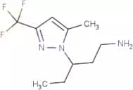 3-[5-Methyl-3-(trifluoromethyl)-1H-pyrazol-1-yl]pentan-1-amine
