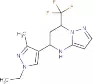 5-(1-Ethyl-3-methyl-1H-pyrazol-4-yl)-7-(trifluoromethyl)-4,5,6,7-tetrahydropyrazolo[1,5-a]pyrimidi…
