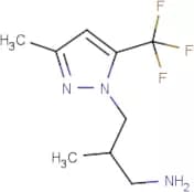 2-Methyl-3-[3-methyl-5-(trifluoromethyl)-1H-pyrazol-1-yl]propan-1-amine