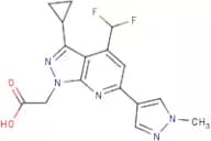 [3-Cyclopropyl-4-(difluoromethyl)-6-(1-methyl-1H-pyrazol-4-yl)-1H-pyrazolo[3,4-b]pyridin-1-yl]acet…
