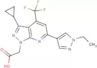 [3-Cyclopropyl-6-(1-ethyl-1H-pyrazol-4-yl)-4-(trifluoromethyl)-1H-pyrazolo[3,4-b]pyridin-1-yl]acet…