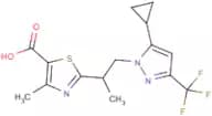 2-{1-[5-Cyclopropyl-3-(trifluoromethyl)-1H-pyrazol-1-yl]propan-2-yl}-4-methyl-1,3-thiazole-5-carbo…