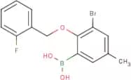 3-Bromo-2-(2'-fluorobenzyloxy)-5-methylphenylboronic acid