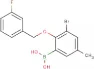 3-Bromo-2-(3'-fluorobenzyloxy)-5-methylphenylboronic acid