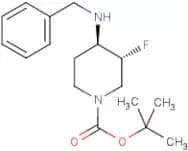 tert-Butyl 3,4-trans-4-(benzylamino)-3-fluoropiperidine-1-carboxylate racemate