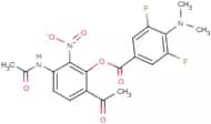 3-Acetamido-6-acetyl-2-nitrophenyl 4-(dimethylamino)-3,5-difluorobenzoate