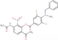 3-Acetamido-6-acetyl-2-nitrophenyl 4-(benzyl(methyl)amino)-3,5-difluorobenzoate