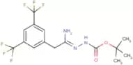 N'-[1-Amino-2-(3,5-bis-(trifluoromethyl)phenyl)ethylidene]hydrazinecarboxylic acid tert-butyl ester