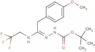 N'-[2-(4-Methoxyphenyl)-1-(2,2,2-trifluoroethylamino)ethylidene]hydrazinecarboxylic acid tert-buty…