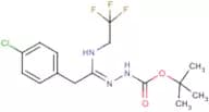 N'-[2-(4-Chlorophenyl)-1-(2,2,2-trifluoroethylamino)ethylidene]hydrazinecarboxylic acid tert-butyl…