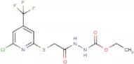 N'-[2-(6-Chloro-4-trifluoromethyl-pyridin-2-ylsulphanyl)-acetyl]-hydrazinecarboxylic acid ethyl es…
