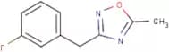 3-(3-Fluorobenzyl)-5-methyl-[1,2,4]oxadiazole