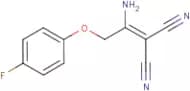 2-[1-Amino-2-(4-fluorophenoxy)ethylidene]malononitrile