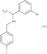 1-(3-Bromophenyl)-N-[(4-fluorophenyl)methyl]ethanamine hydrochloride