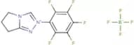 6,7-Dihydro-2-pentafluorophenyl-5H-pyrrolo[2,1-c]-1,2,4-triazolium tetrafluoroborate