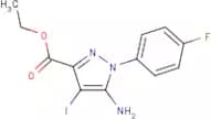 Ethyl 5-amino-1-(4-fluorophenyl)-4-iodo-pyrazole-3-carboxylate